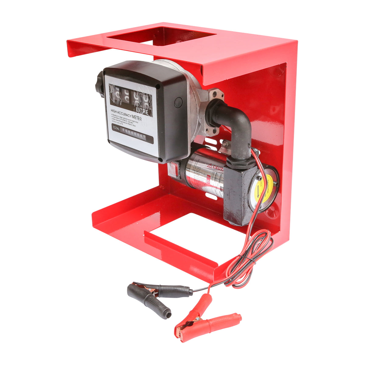 12V diesel transfer pump kit, 40L/min flow rate with counter, 1.5m suction hose, 4m transfer hose, and Breckner Germany pistol.