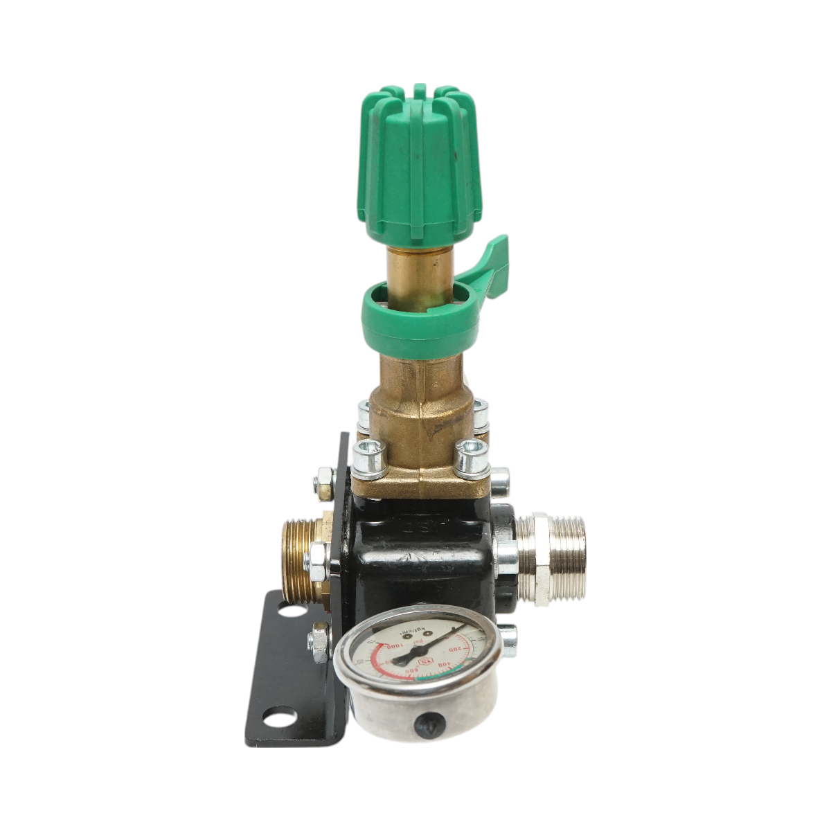 Pressure adjustment tap with glycerin manometer for herbicide applicator