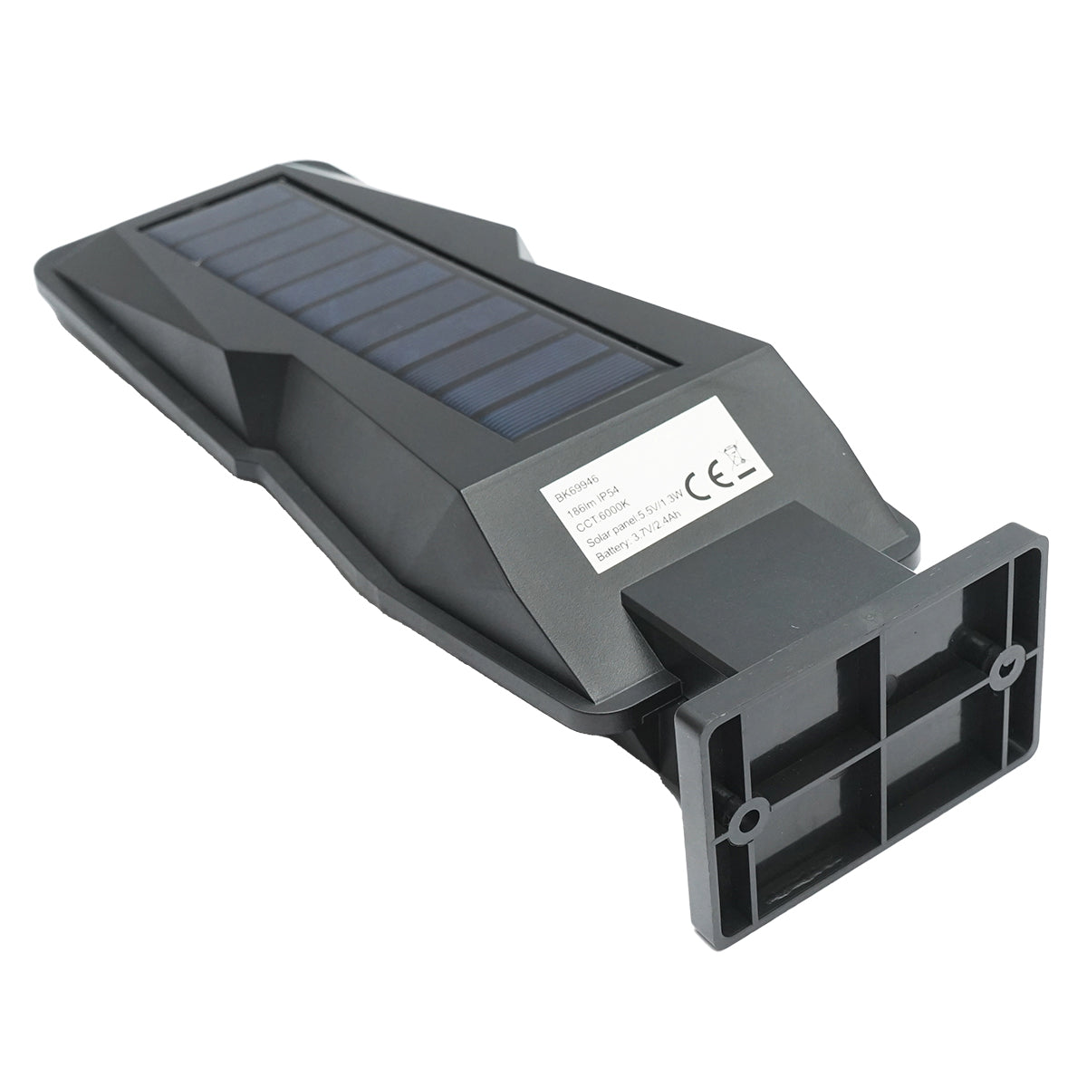 LED solar lamp 186lm with solar panel 1.3W/5.5V, battery 3.7V/2.4 Ah and motion sensor IP54 Breckner Germany