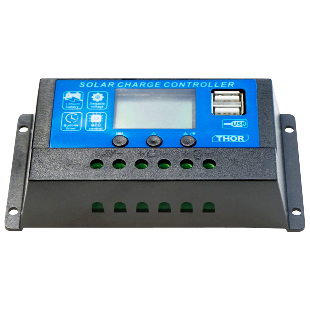 Voltage regulator for solar panel 10A 12V/24V 2X USB port