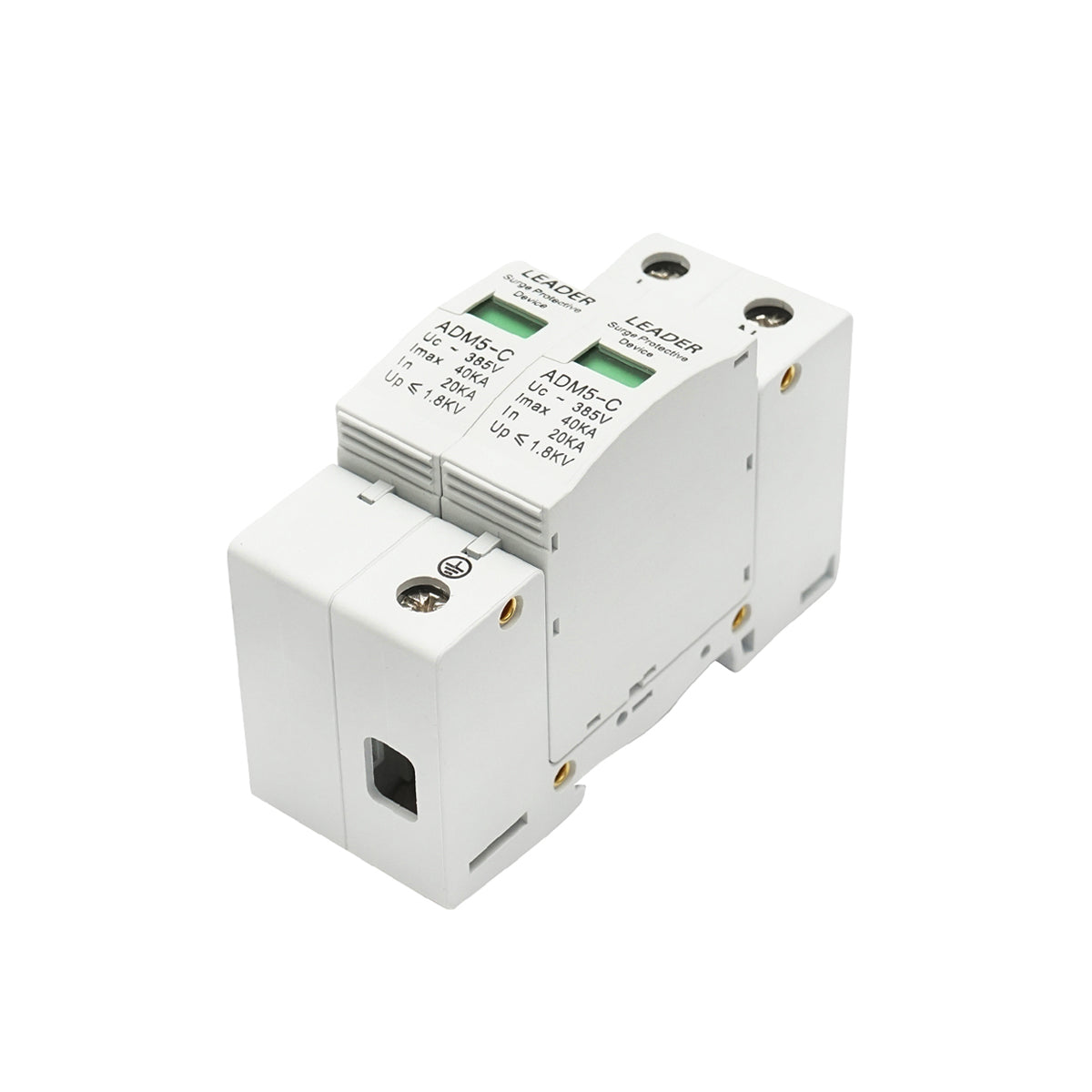 Surge arrester with signaling for photovoltaic systems LA-SPD-2P-40kA-385V Leader