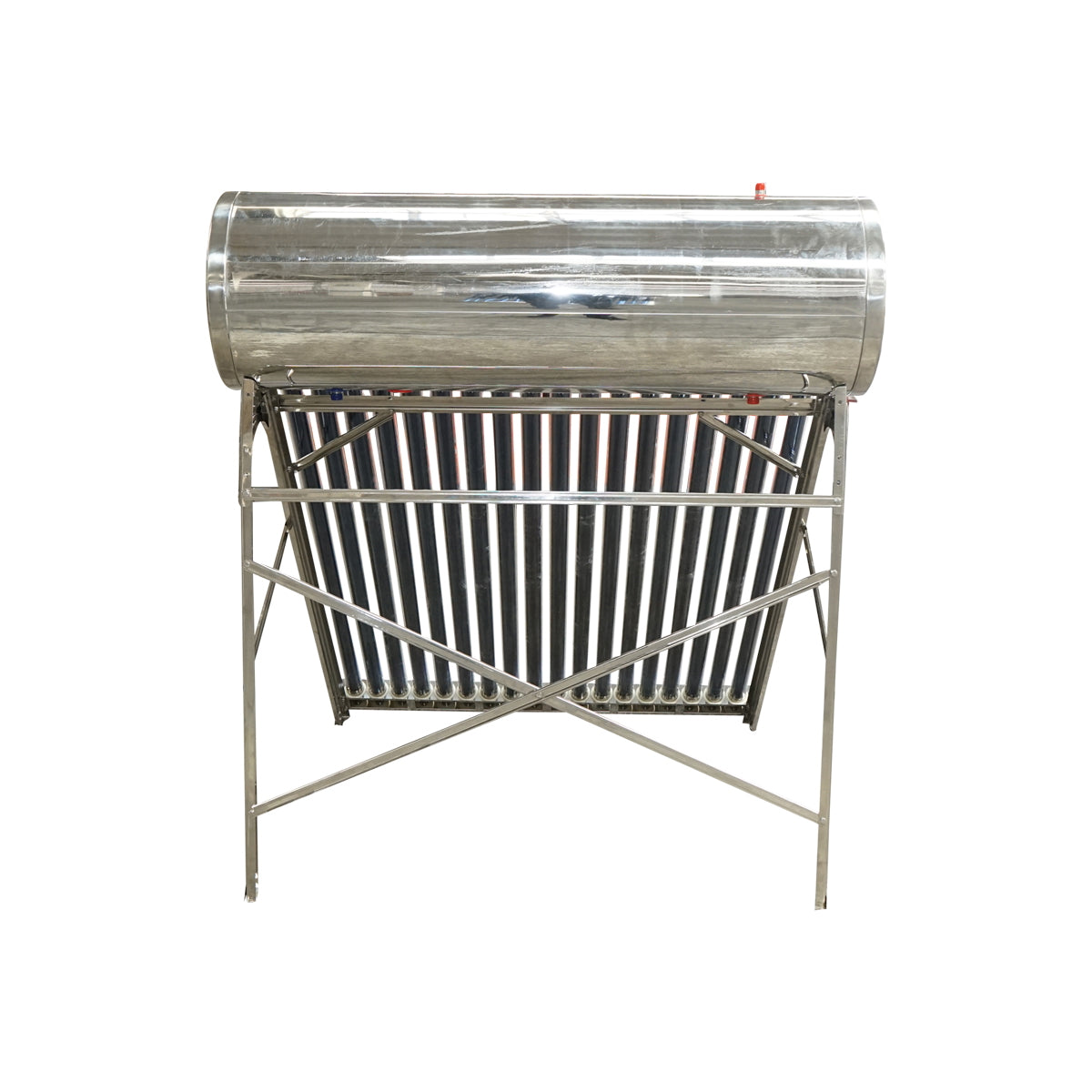 Unpressurized stainless steel solar panel with 18 tubes for hot water, 180L boiler, 1690x490x490mm Breckner Germany