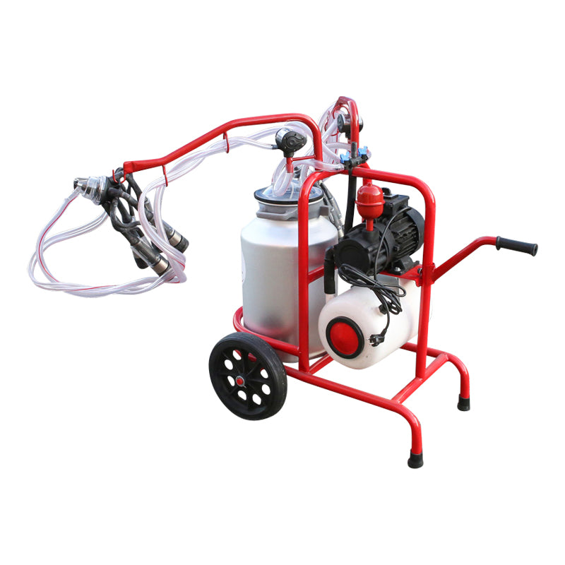 2-station milking machine, 40L aluminum tank with bottle, vacuum reservoir Breckner Germany