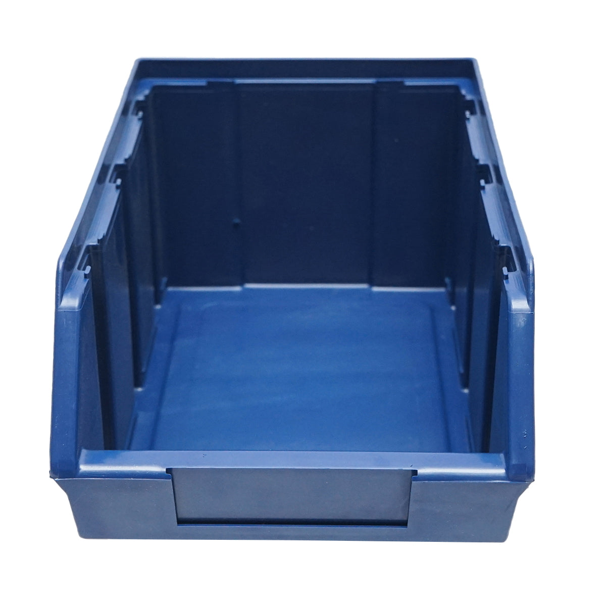 Blue plastic storage box 155x274x125mm
