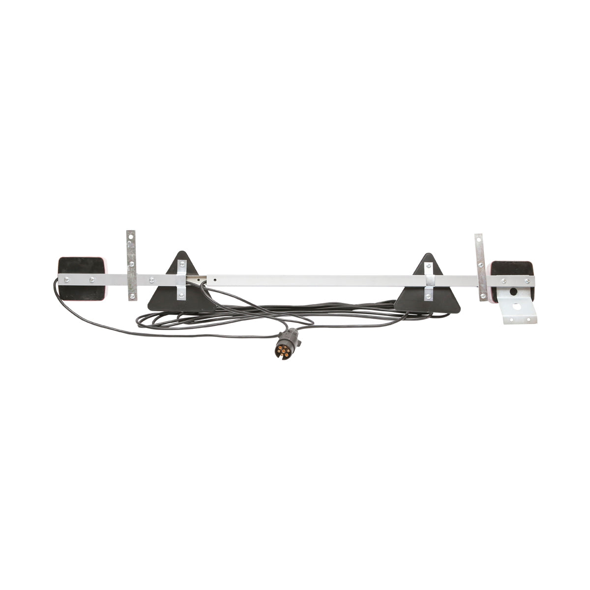 Adjustable trailer bar 1000-1600mm 2x LED lamp, 2x reflective triangle, 6m cable and 7-pin socket 12/24V