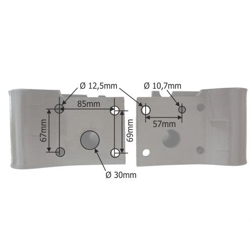 Set bow leaf hydraulic mechanism left/right for Fendt OEM code 258861030049