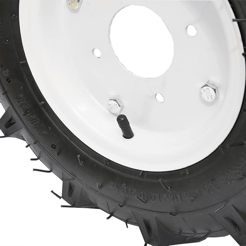 Complete wheel 400/8 R1 4PR with white rim