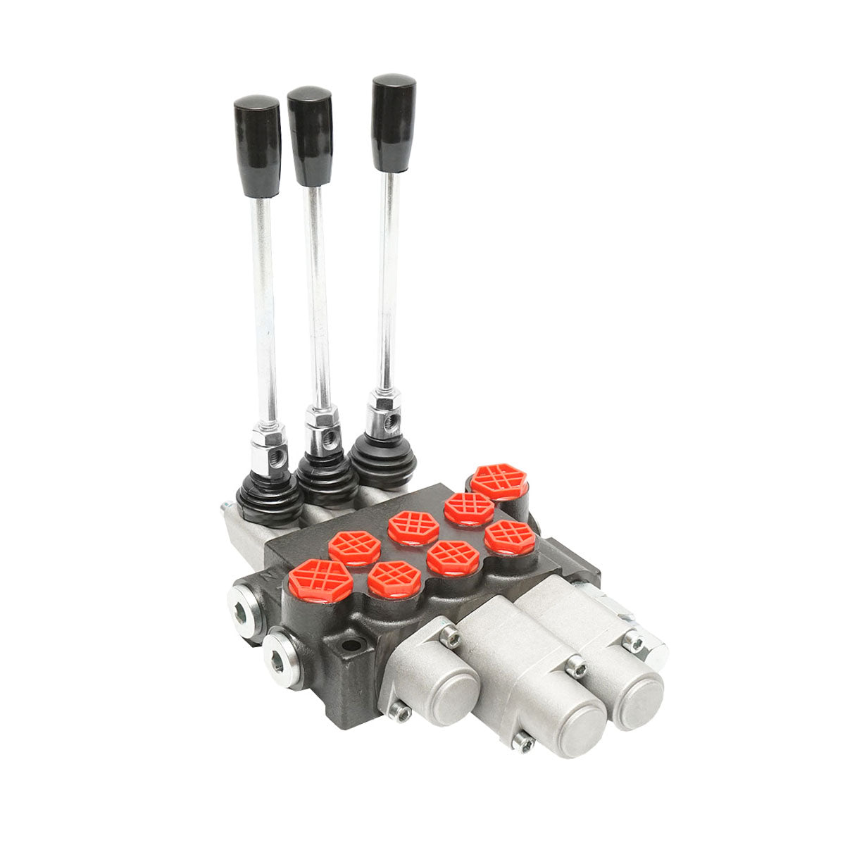 Hydraulic distributor with 3 levers, 2 float positions, 40L/min.