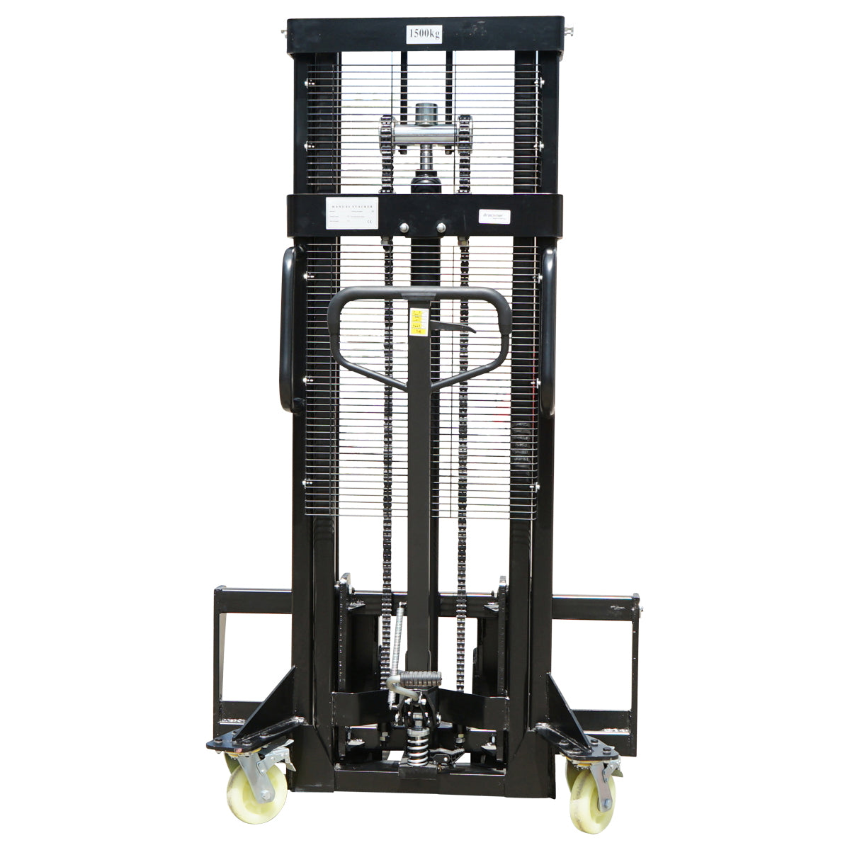 Manual pallet jack with a maximum load of 1.5T, lift height 2500mm, forks 1150mm Breckner Germany