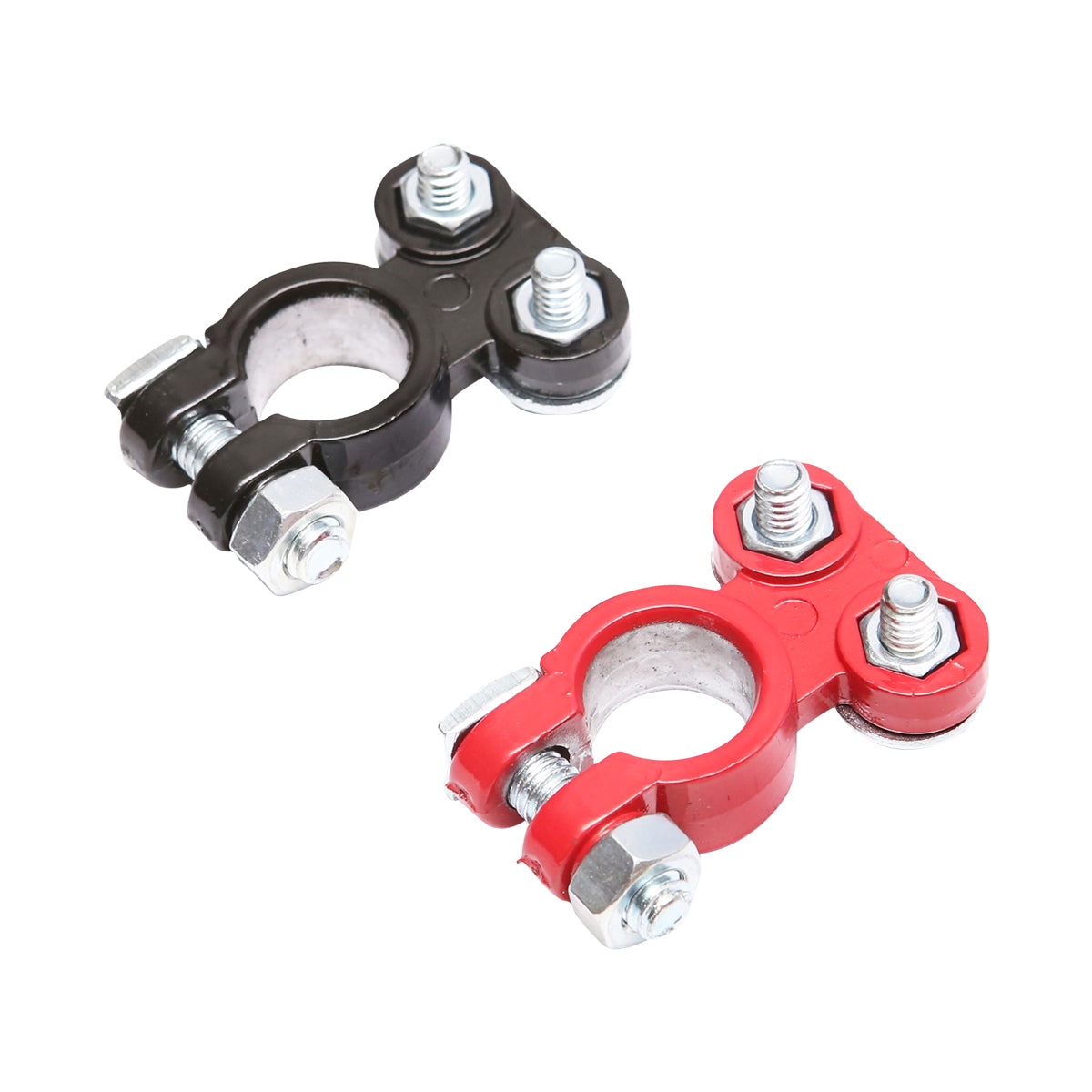 Set of red and black battery terminals with screw fastening Breckner Germany