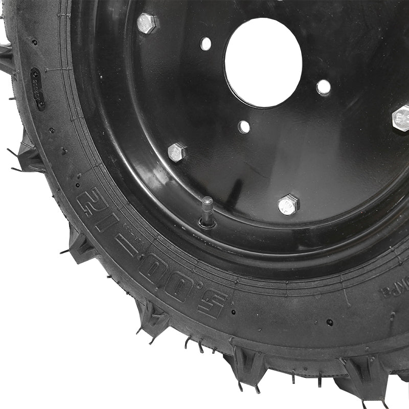 Complete wheel 500/12 R1 6PR with black rim