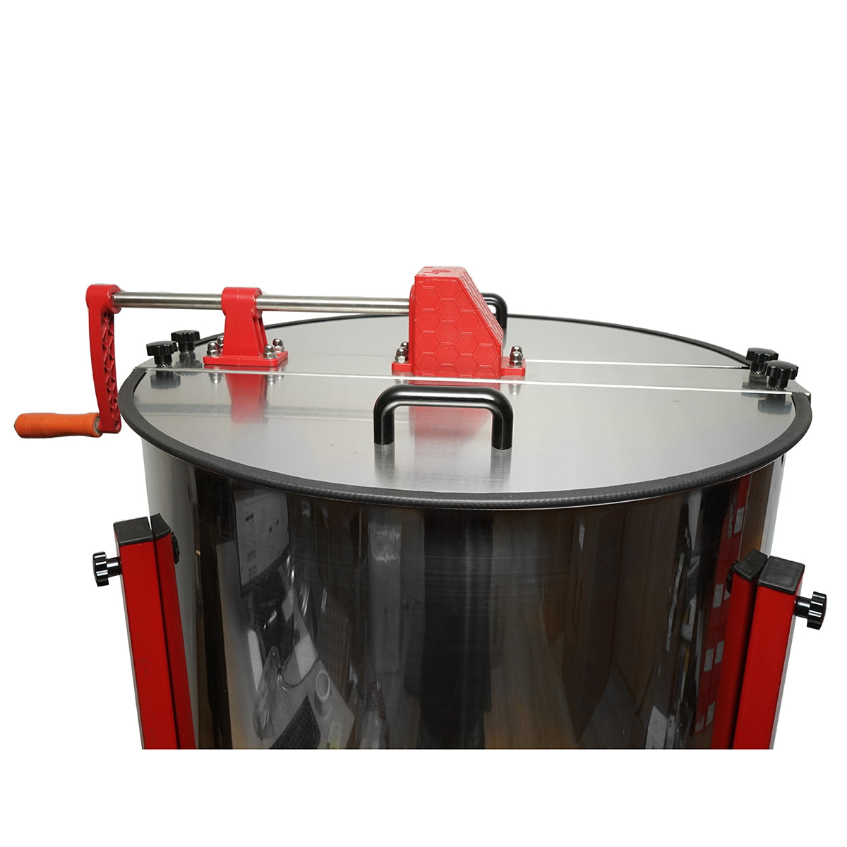 Manual beekeeping centrifuge, stainless steel honey extractor with 4 frames