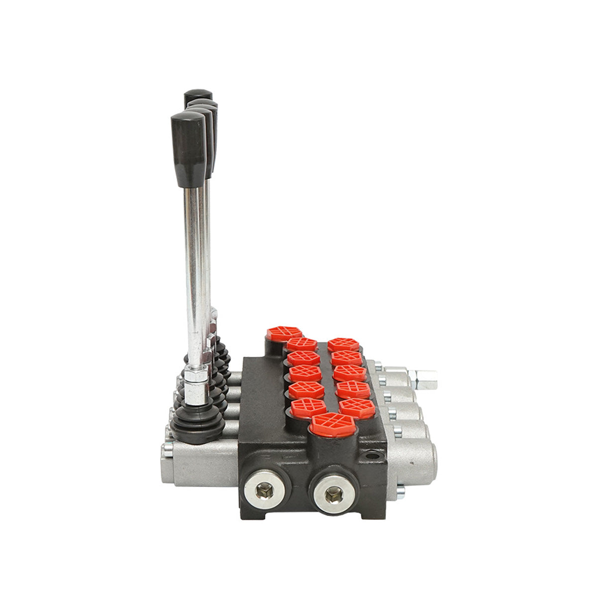 Hydraulic distributor with 5 levers, flow rate 40L/min with included lever and reduction -15 /+80 Breckner Germany