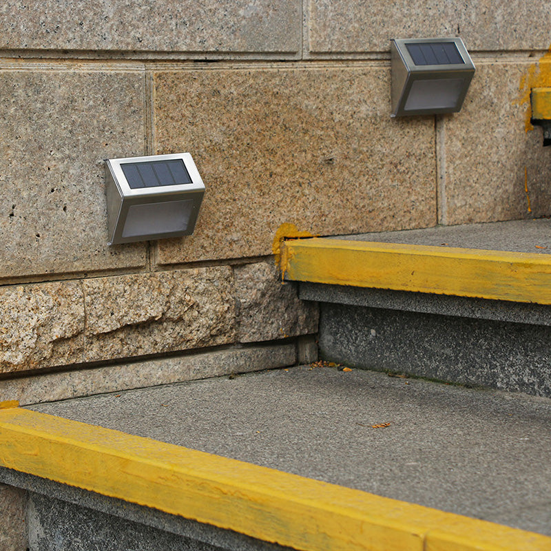 LED lamp 3x0.06W for stairs and fences with 4W solar panel, 3.2V battery and satin stainless steel housing Breckner Germany