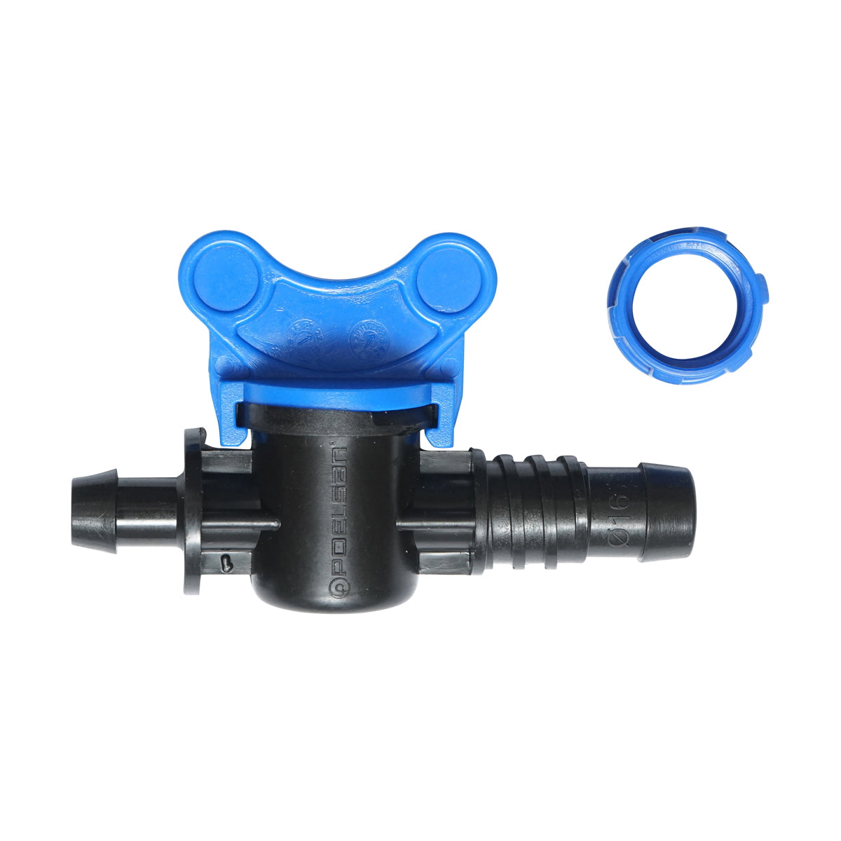 Equal drop tube faucet D16x16mm, PN4, for irrigation systems