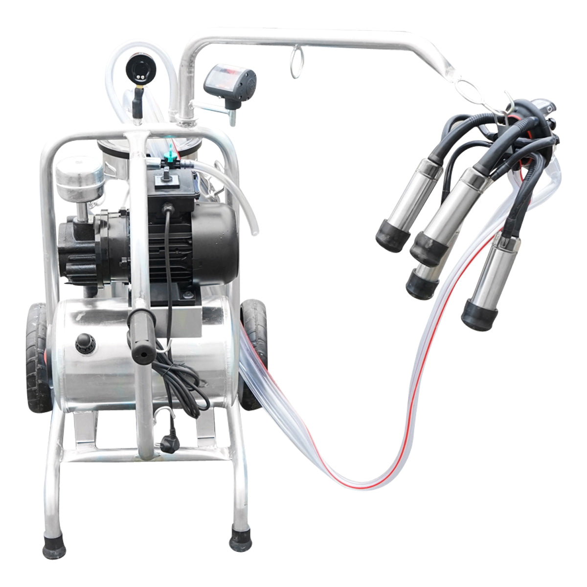 Cow milking machine with 160cc collection group, galvanized chassis, 30L stainless steel tank, 1 station Breckner Germany