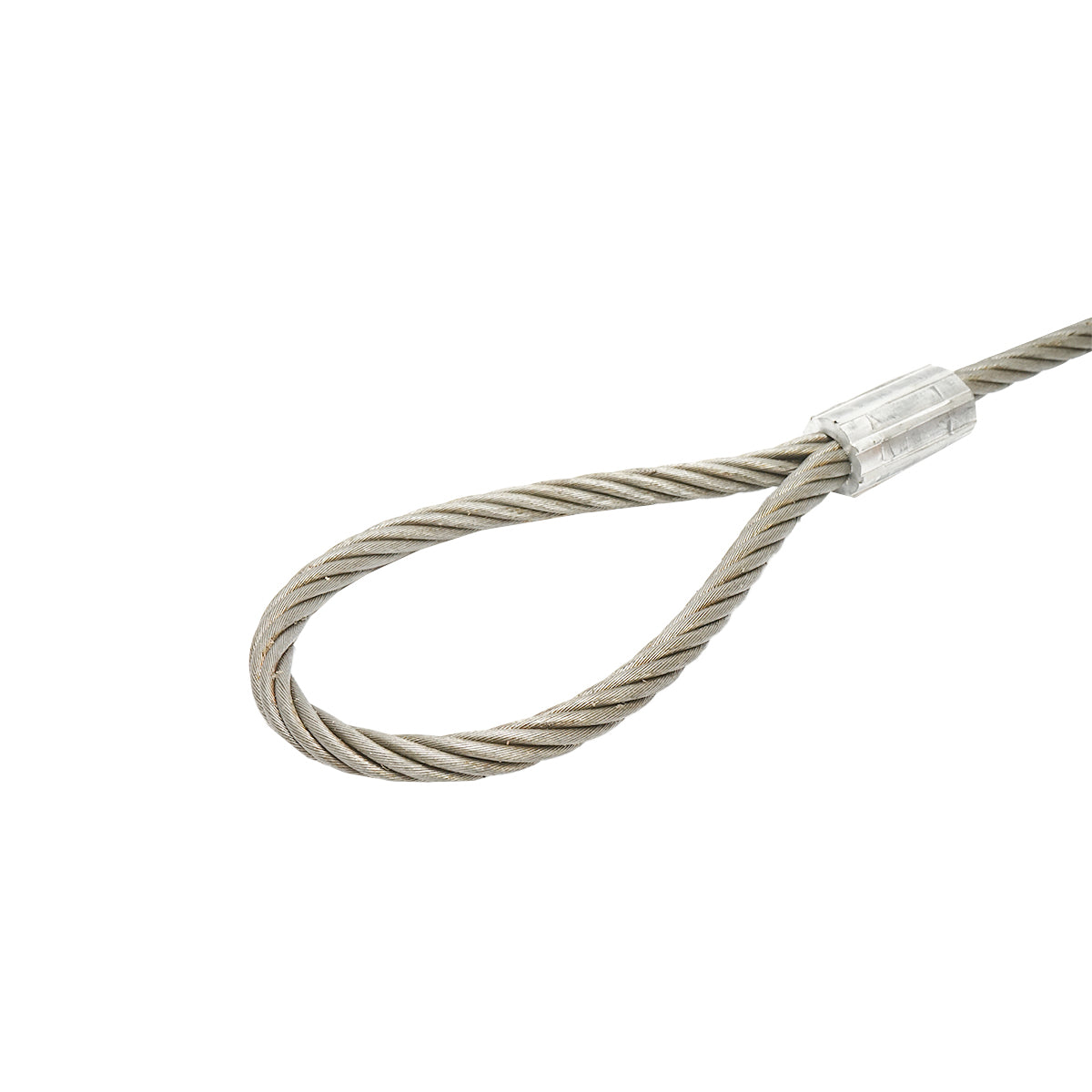 Steel winch cable 6x37 14mm diameter 1m with 2 eyes