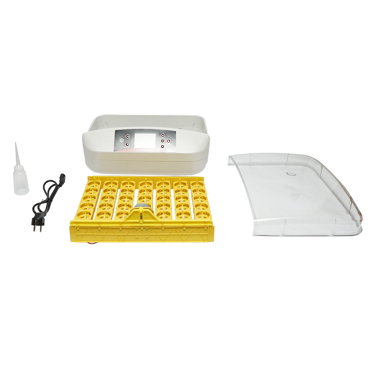 Automatic incubator 32 eggs 220V, automatic turning, temperature control, humidity, electronic display, LED illuminated tray