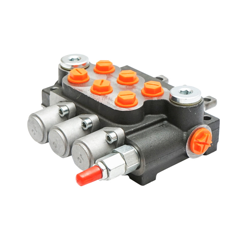 Hydraulic distributor with 3 levers, cable length 2.5m, pressure 250 bar, flow rate 40L/min Breckner Germany