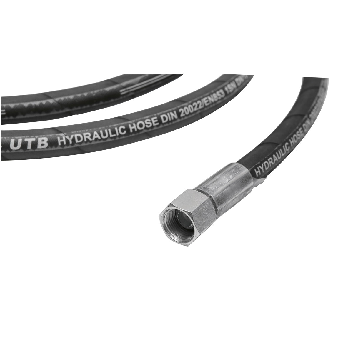 Pressure hose 2SN DN10 certified with hydraulically fixed ends L = 2700 mm (Reduction M20X20)
