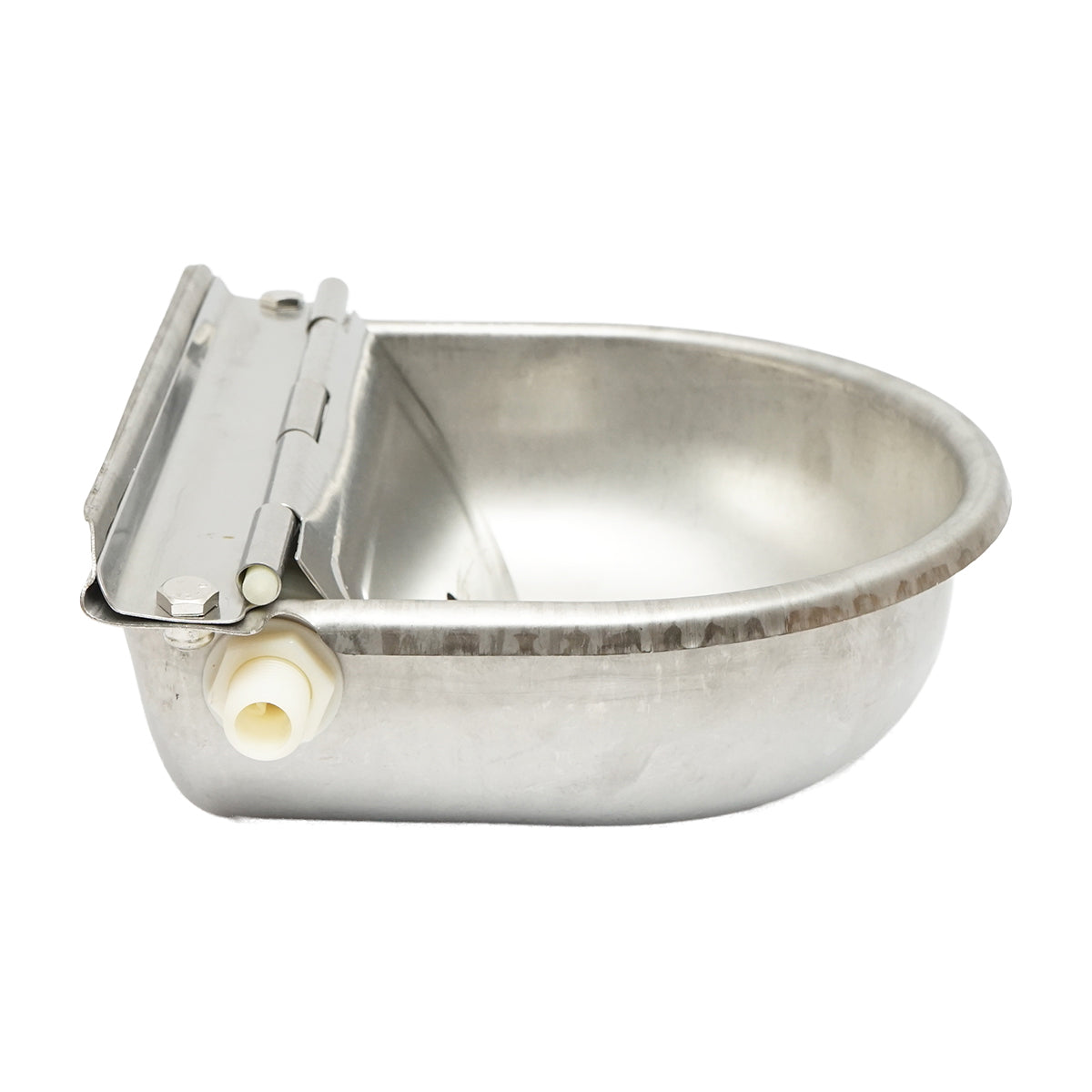 Stainless steel water trough for sheep with a float, constant level 2.5L 250x240x100mm and hose 750mm thread 1/2 Breckner Germany