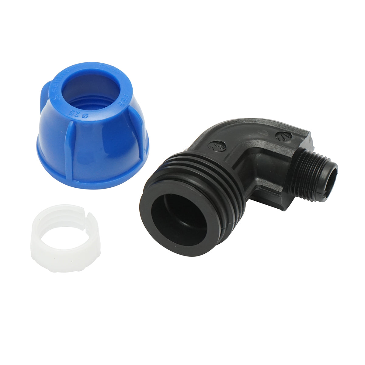 Compression fitting with external thread D25mmx1/2 inch PN16, for irrigation systems