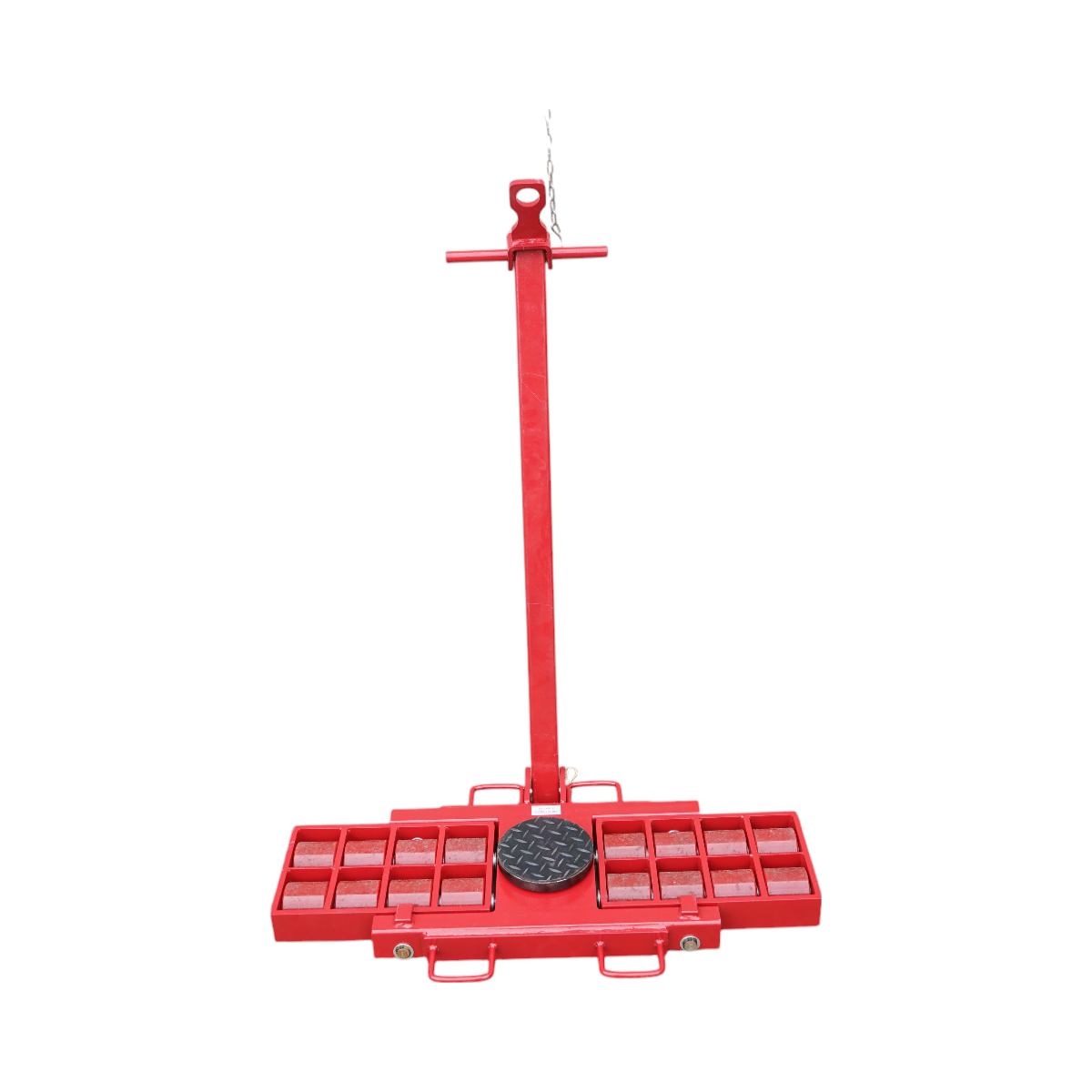 15-ton jack with maneuverable roller mechanism for heavy equipment