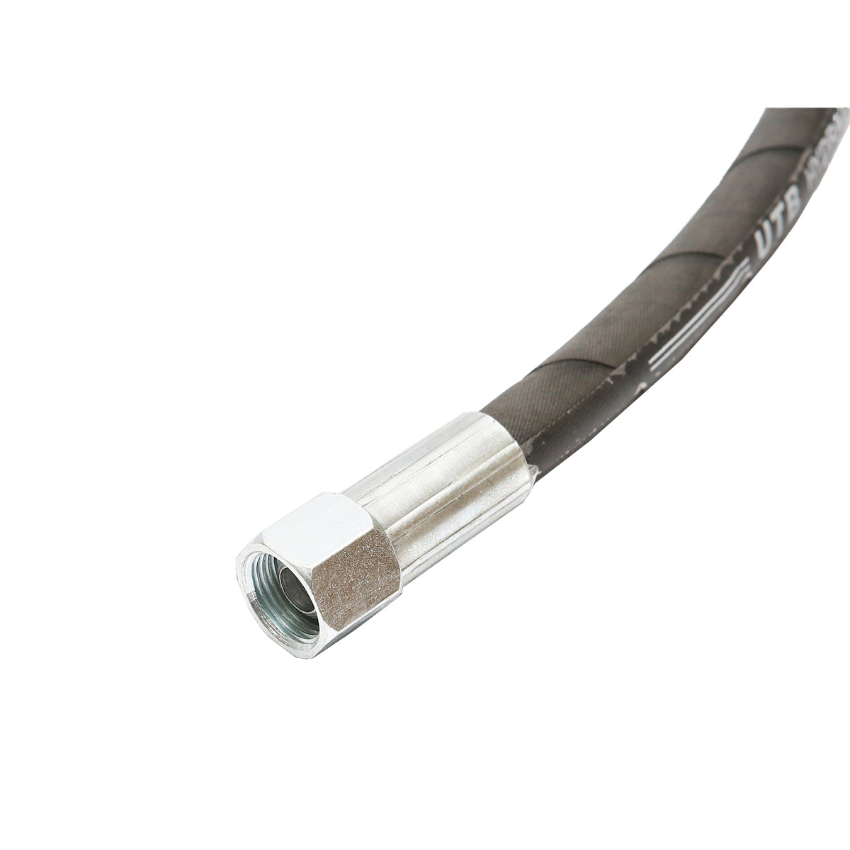 Pressure hose 2SN DN10 certified with hydraulically fixed ends L = 1000 mm (Reduction M20X20)