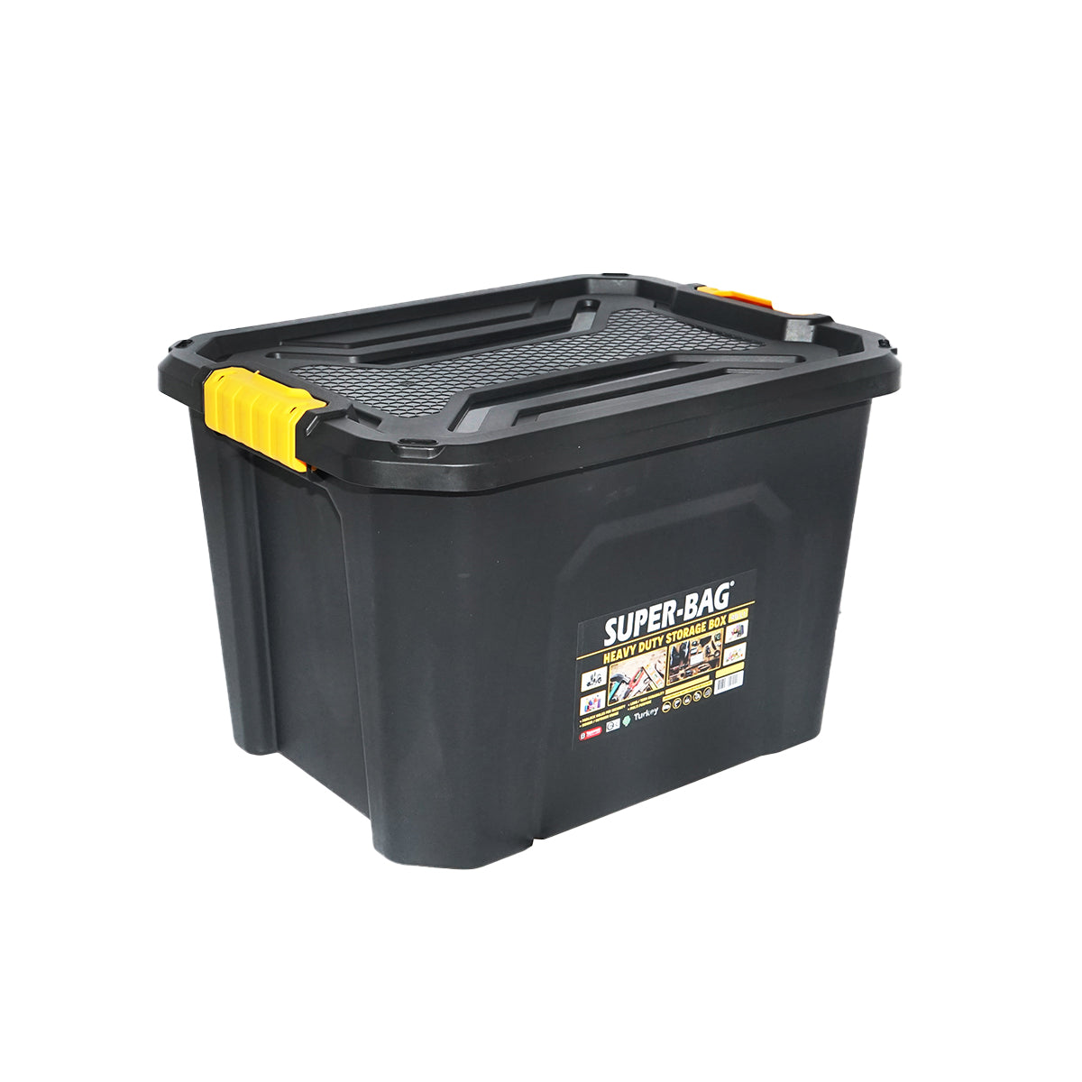 Storage box with lid for heavy loads 40L 490x380x320mm
