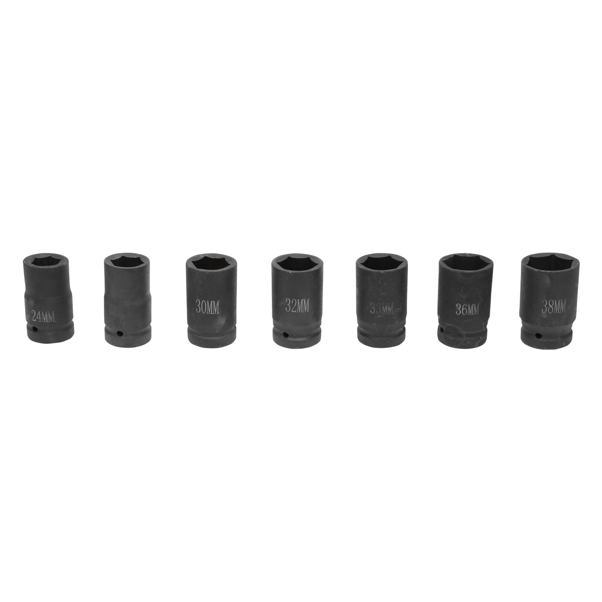 7-piece socket wrench set (24-27-30-32-33-36-38)