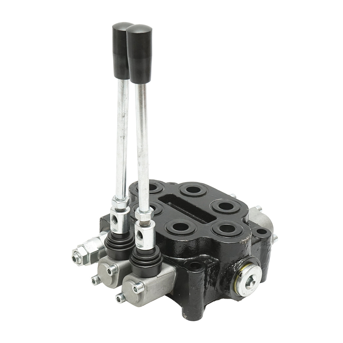 Hydraulic distributor with 2 levers 150 Bar, flow rate 80L/min M22x1.5mm for Forestry Tractor and Grapple