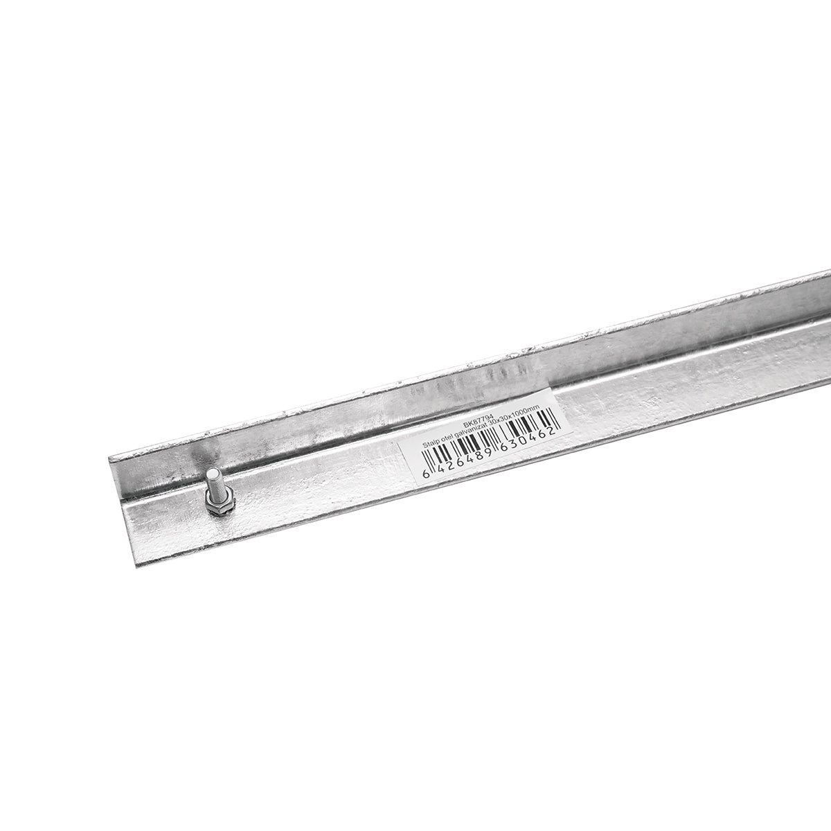 Galvanized grounding rod 30x30x1000mm with screw and nut for electric fence Breckner Germany