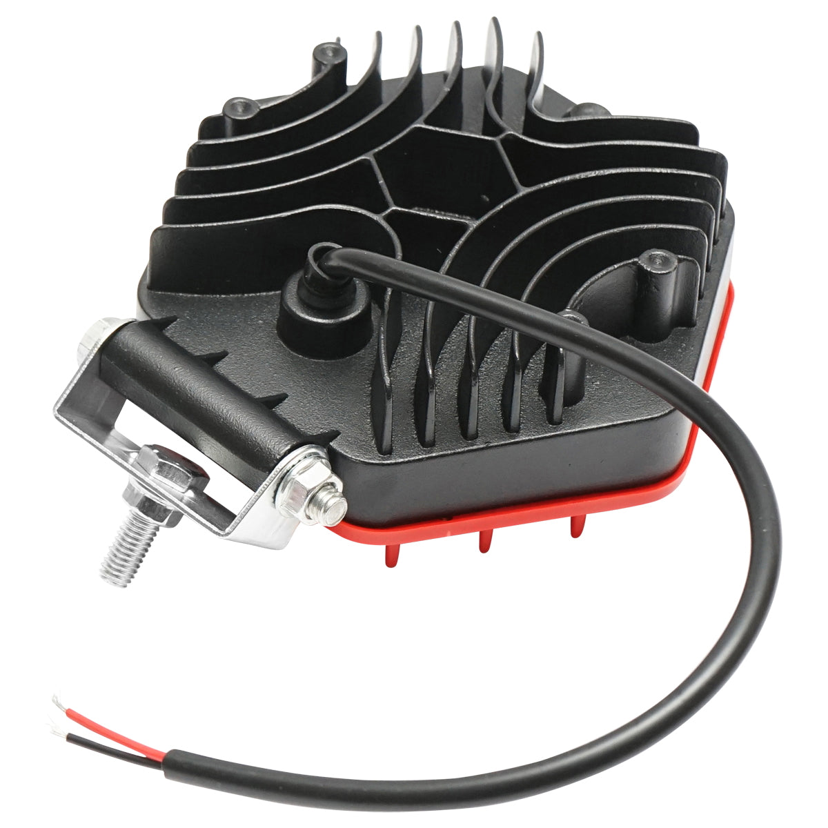 Hexagonal lamp plastic grid red 16 LEDs DC 10-60V 48W angle 30