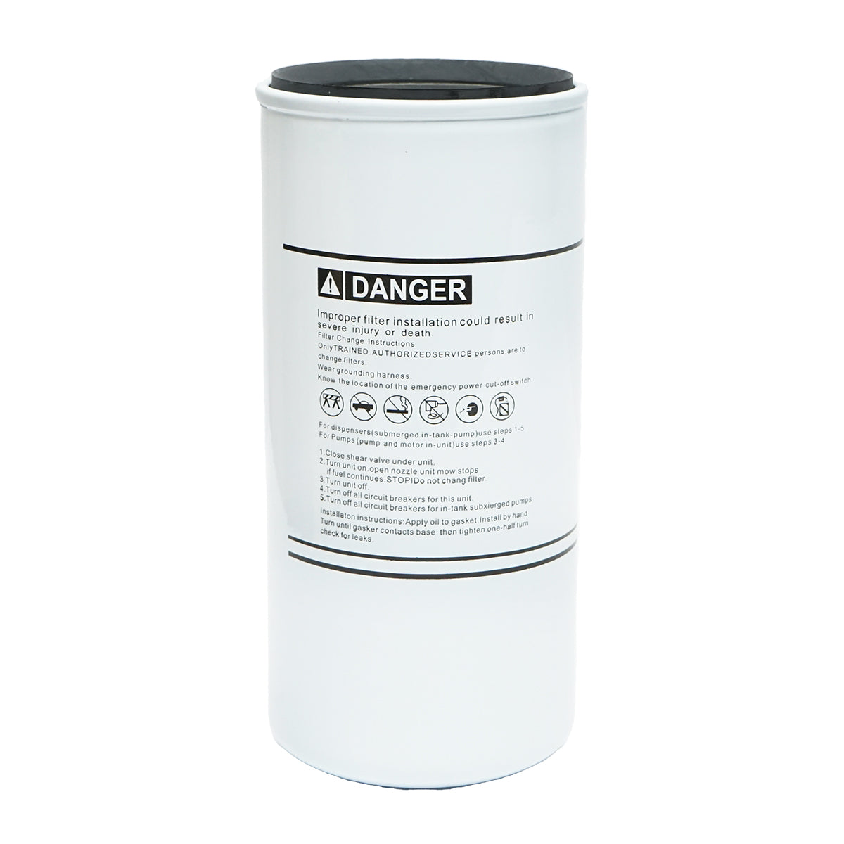 Filter for removing particles from diesel tank, maximum pressure 3.4 Bar, flow rate 94.6 L/min, 30 microns, 1 1/2 -16 UNF Breckner Germany