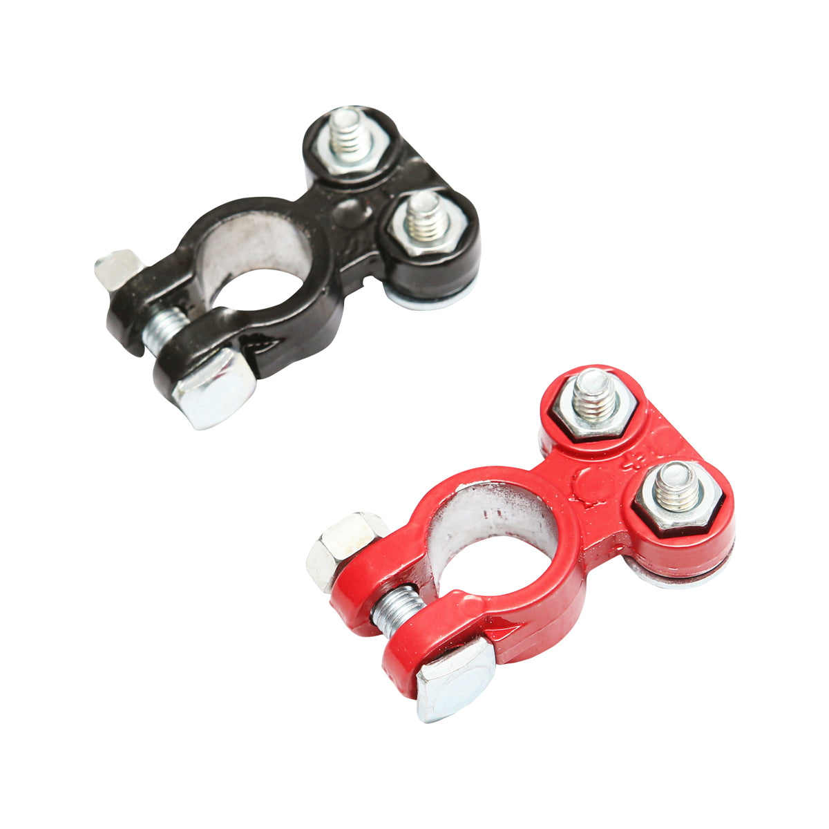 Set of red and black battery terminals with screw fastening Breckner Germany