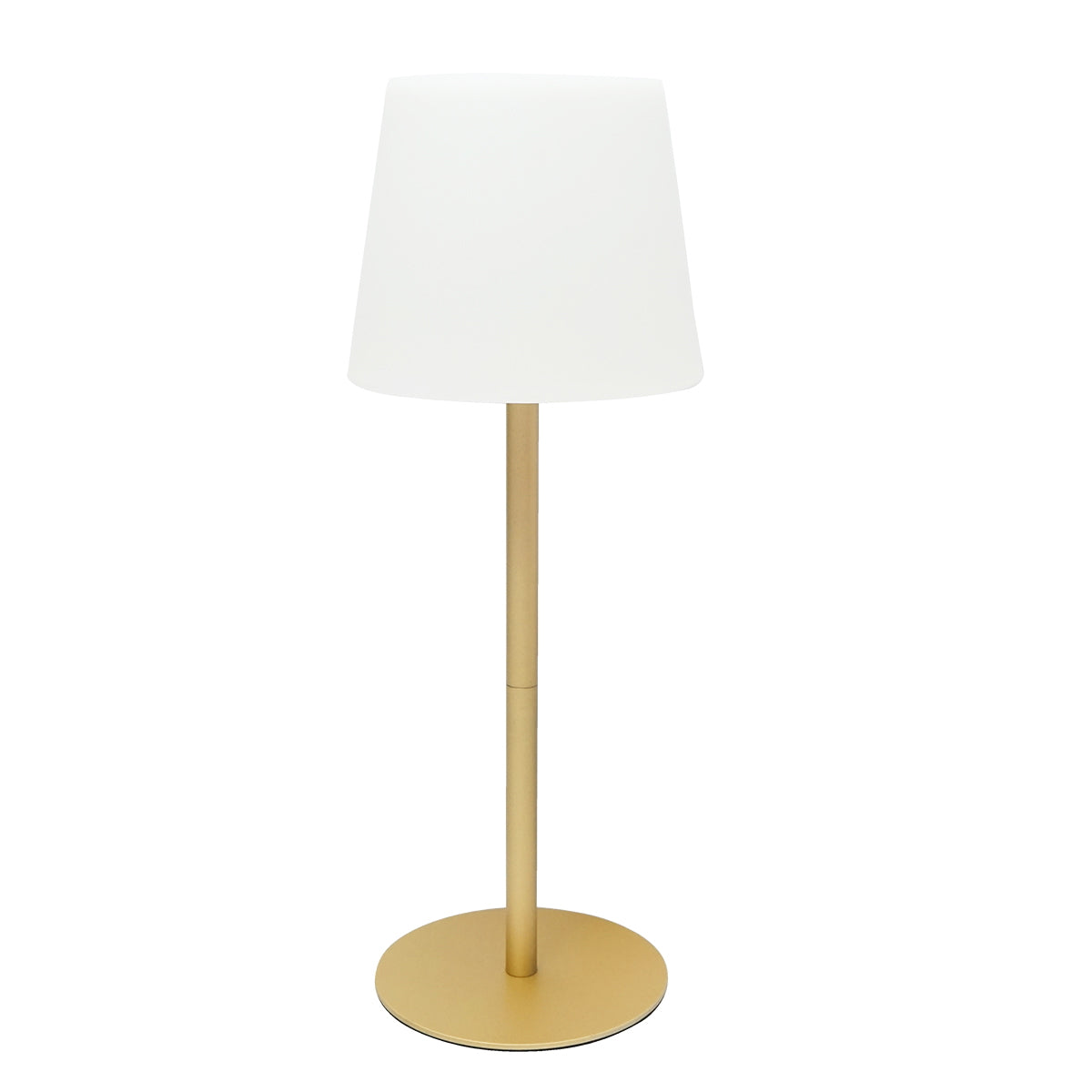 LED solar table lamp 2W, solar panel 0.7W, battery 3.7V 1200mAh, USB 5V 1A, gold Breckner Germany
