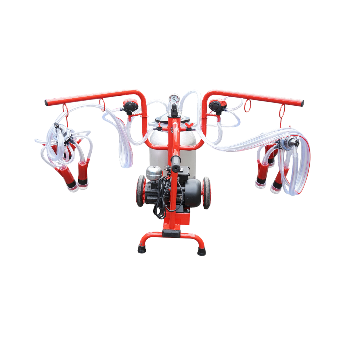 Milking machine for cows with 2 positions, 40L aluminum tank with vacuum frame (Breckner Germany)