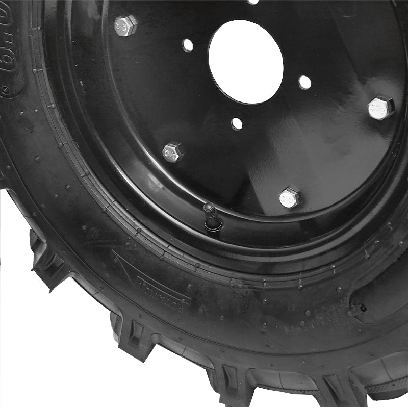 Complete wheel 600/12 R1 10PR with black rim