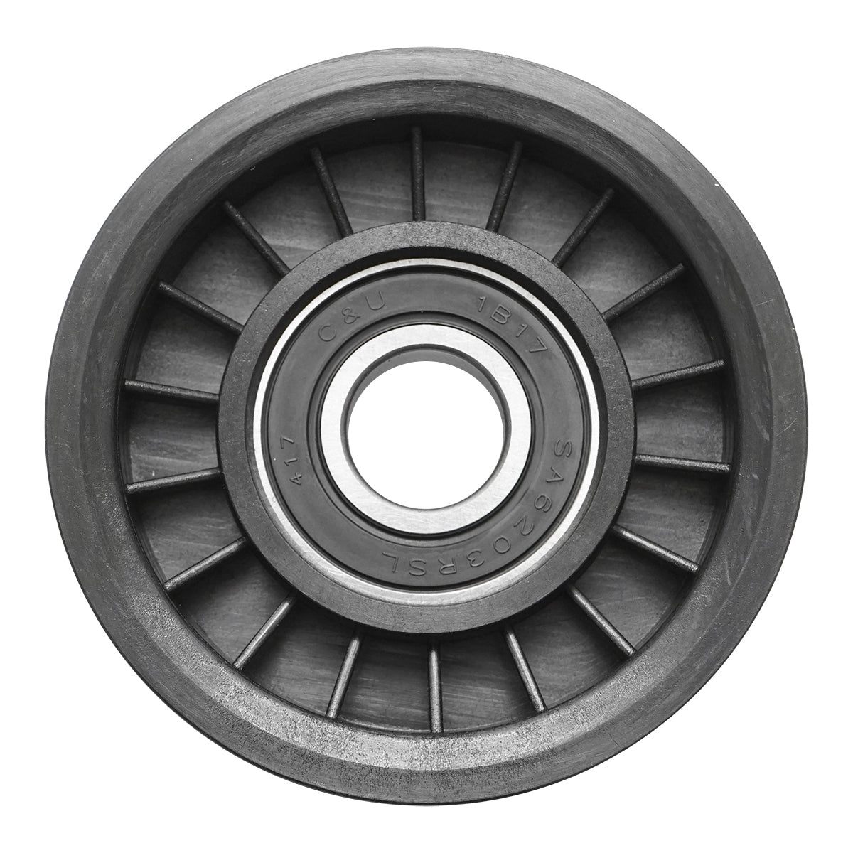 Belt tensioner pulley for New Holland, Ford OEM code 83995241, F0NN8A618AA, FNN8A618AA, 84412927 Breckner Germany