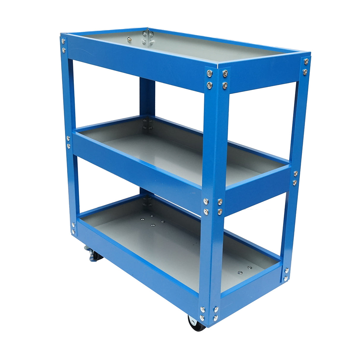 Metal cart on wheels with 3 shelves for tools 510x260x575mm