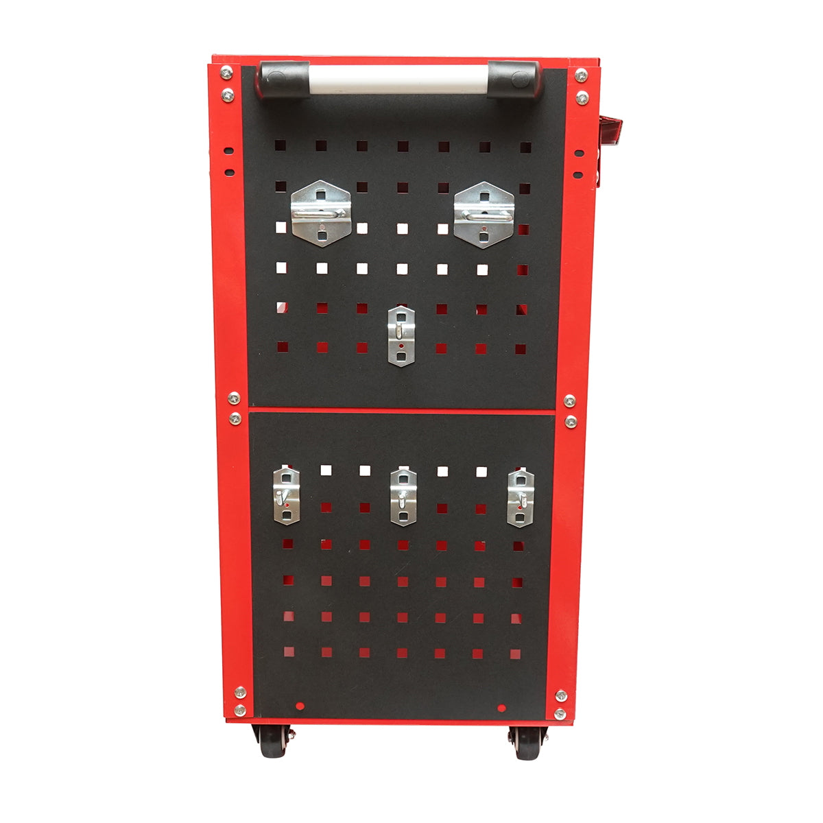 Metal trolley on wheels with 3 shelves, supports, and drawer for tools 660x360x730mm