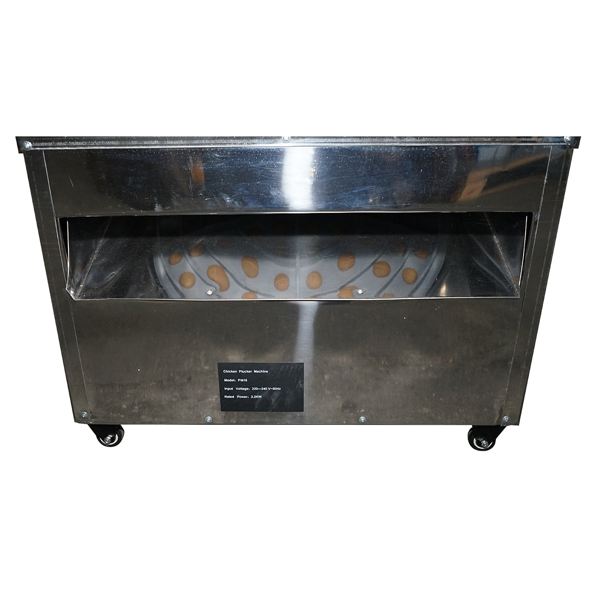 Stainless steel bird plucker 2200W, 220V maximum capacity of 6 birds, 157 fingers, 240 r/min IP68