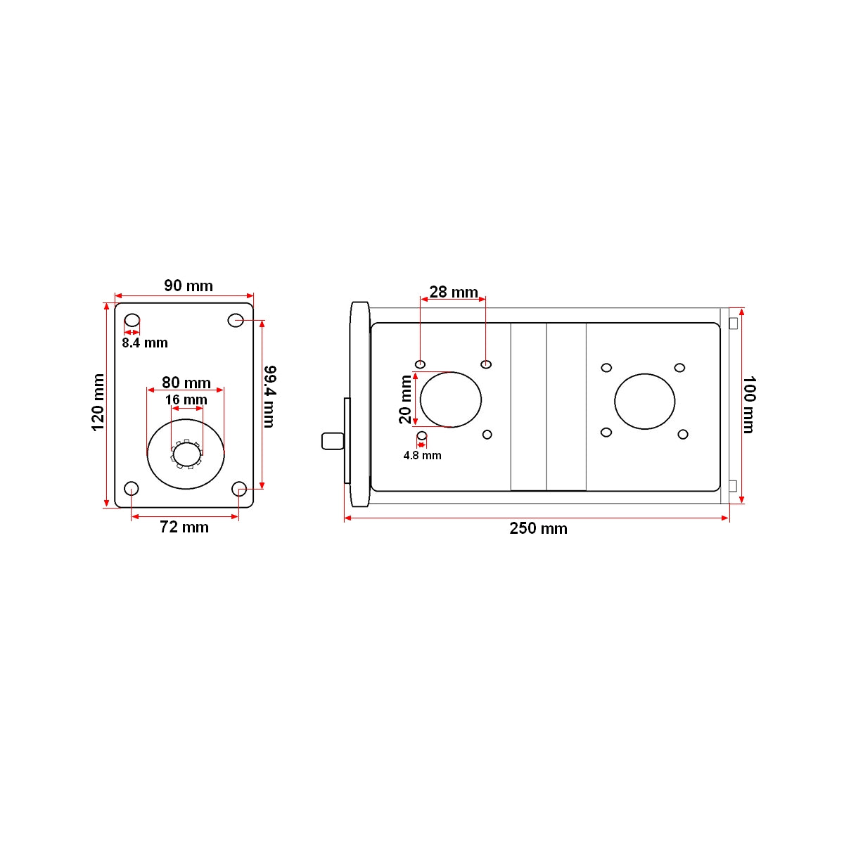 Double hydraulic pump PRD 22-3184D with grooves UTB U-650 production starting from the year 2000 Breckner Germany