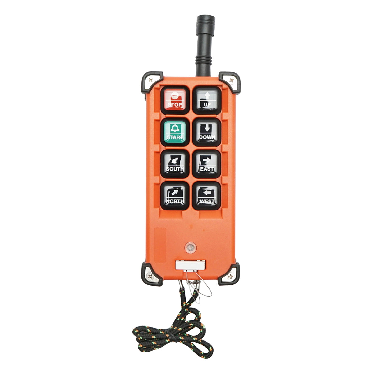 Wireless industrial remote control with 6 AC 380V commands and water protection Breckner Germany