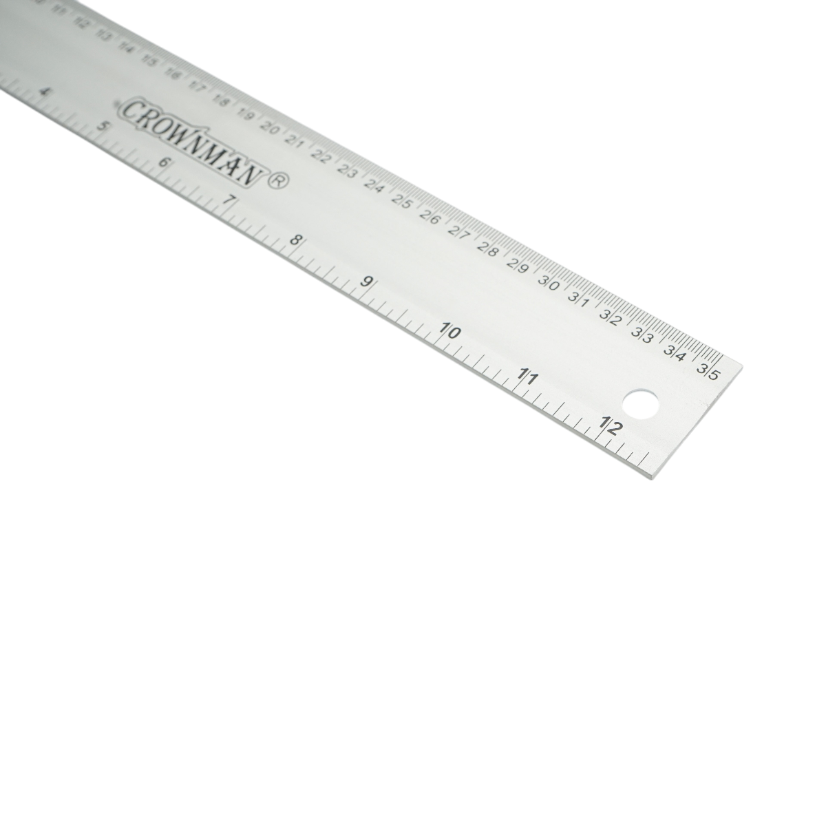 Carpenter's square with professional level 350mm/14 inch, aluminum handle, stainless steel ruler Crownman