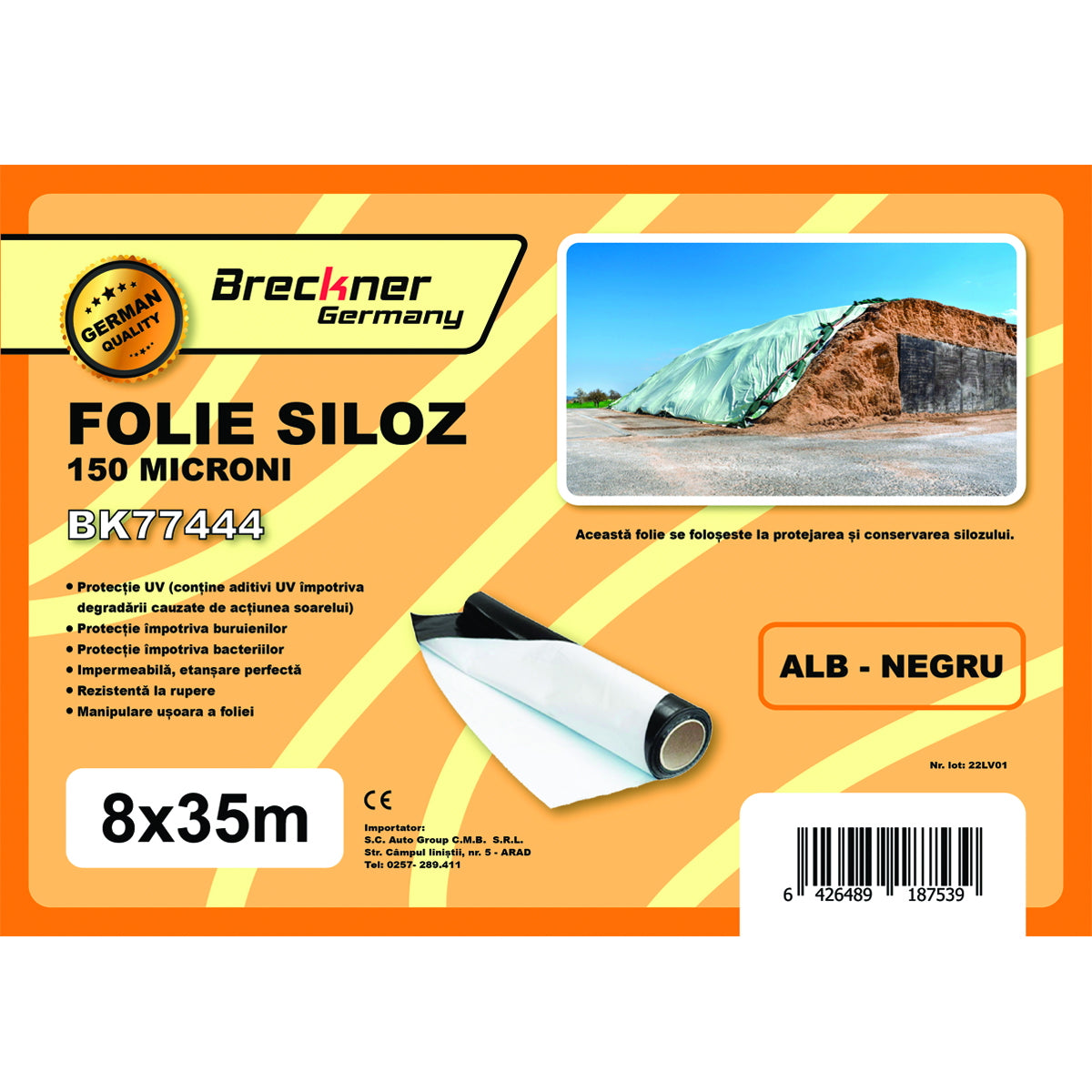 Silo film 8x35 m 150 microns Breckner Germany