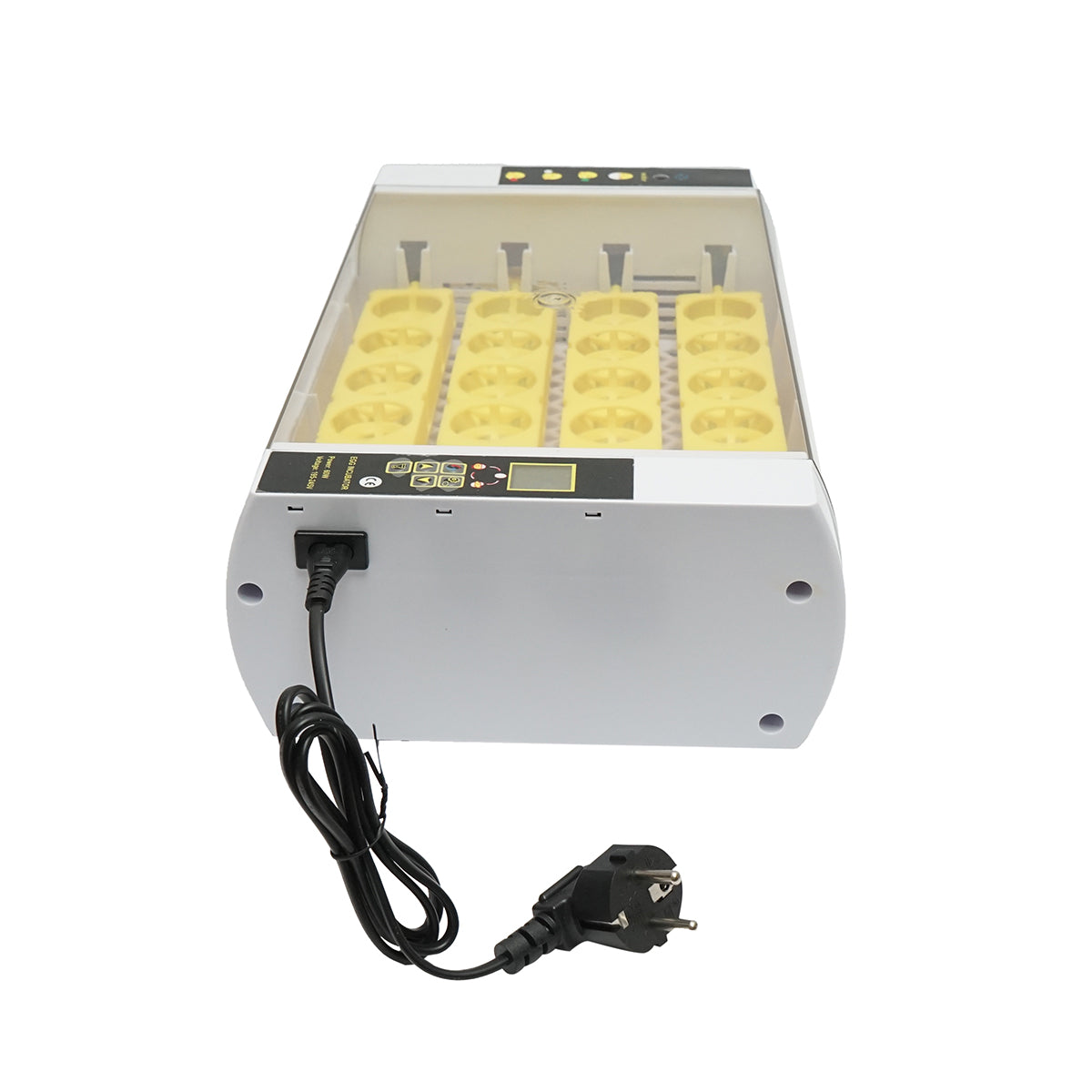 Automatic incubator 24 eggs 60W, 220V, automatic rotation, temperature control, humidity, electronic display, LED illuminated tray