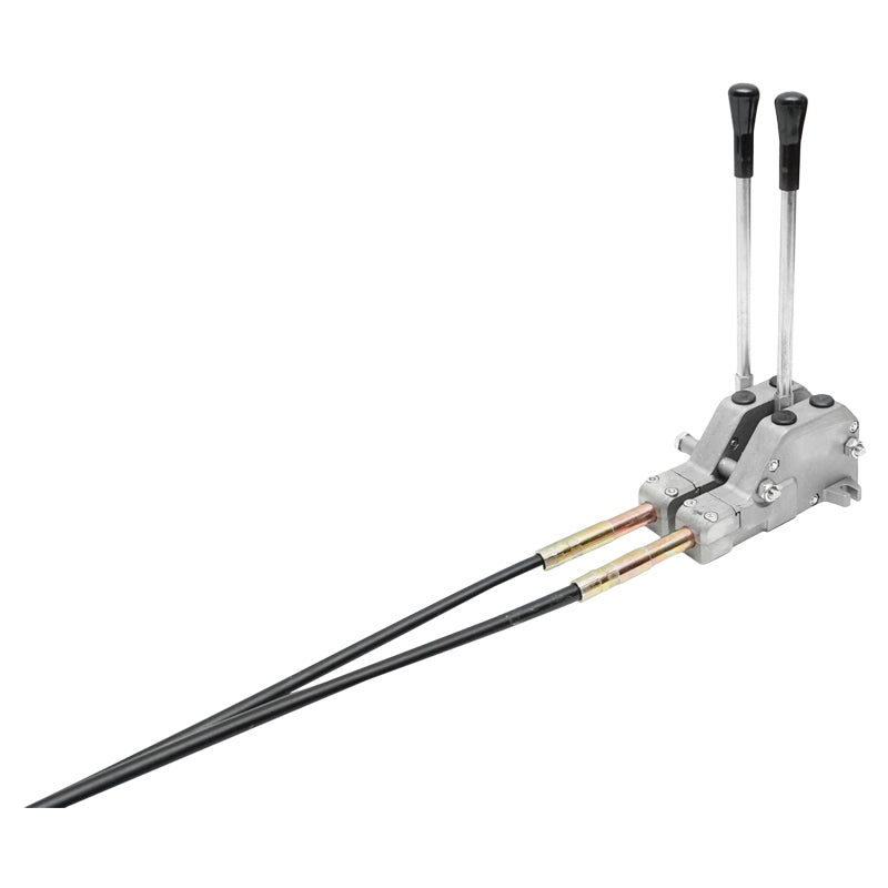 Hydraulic distributor with 2 levers, cable length 2.5m, pressure 250 bar, flow rate 80L/min Breckner Germany