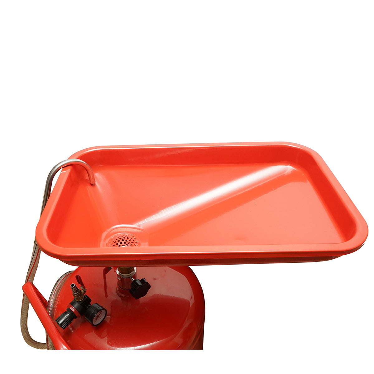 80L oil recovery unit with funnel and pneumatic emptying system
