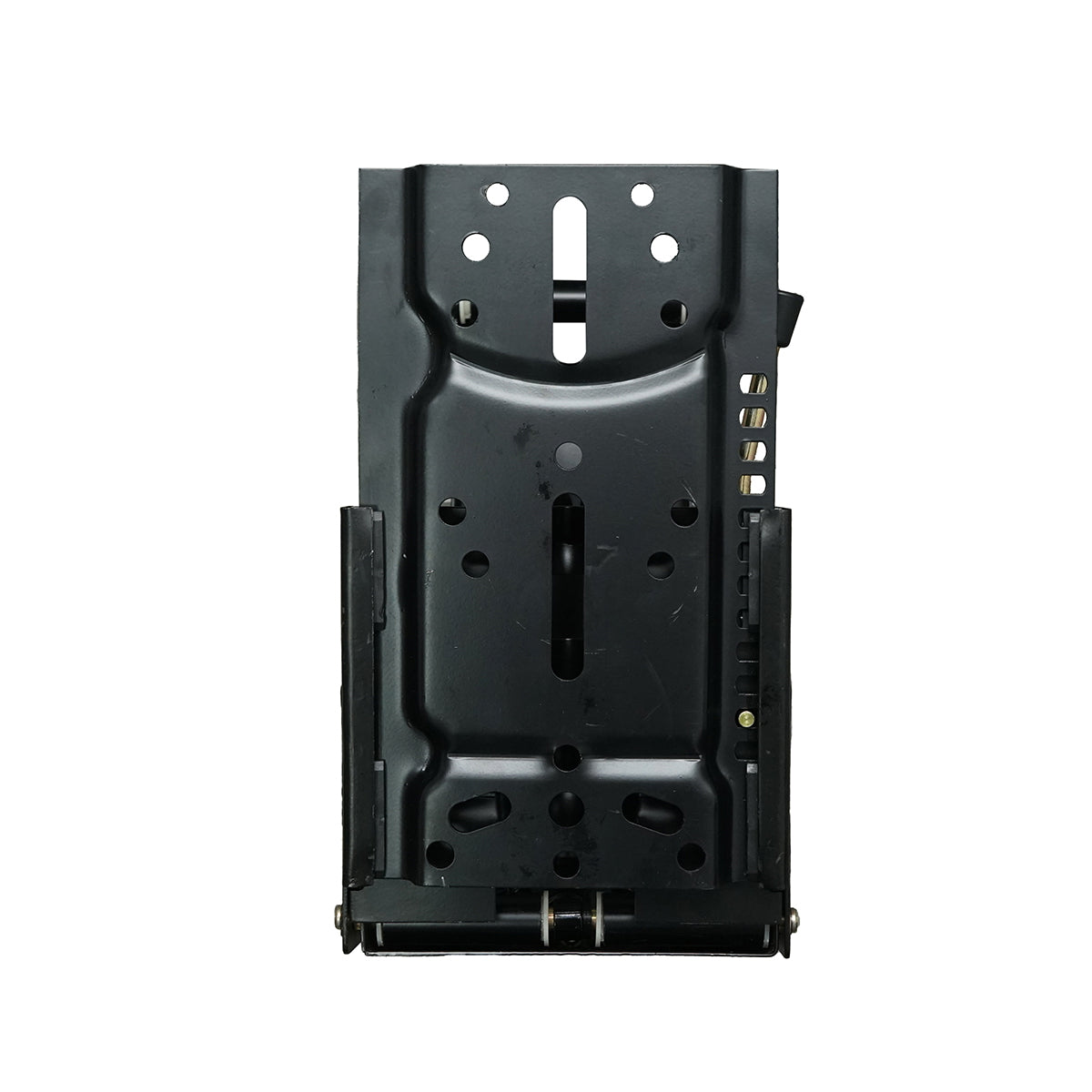 Universal black seat with triple adjustment and shock absorber for tractor U-445